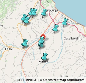 Mappa Via Catania, 66041 Atessa CH, Italia (7.55063)