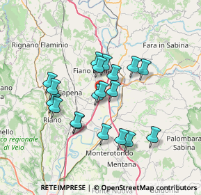 Mappa A1 Diramazione Roma Nord, 00065 Fiano Romano RM, Italia (6.21368)