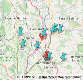 Mappa A1 Diramazione Roma Nord, 00065 Fiano Romano RM, Italia (7.08636)