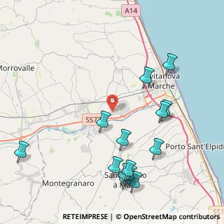 Mappa Via Vittorio Valletta, 62012 Civitanova Marche MC, Italia (5.04214)