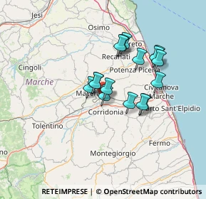 Mappa VIA TERESA NOCE, 62100 Macerata MC, Italia (11.08625)