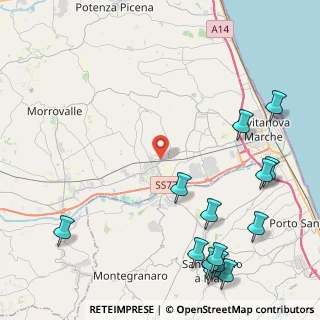 Mappa Via Tangenziale, 62012 Civitanova Marche MC, Italia (6.26071)