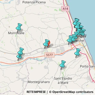 Mappa Via Tangenziale, 62012 Civitanova Marche MC, Italia (5.3725)