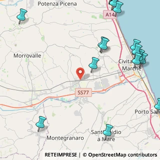 Mappa Via Tangenziale, 62012 Civitanova Marche MC, Italia (6.8025)