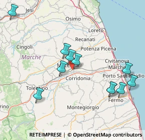 Mappa Contrada Peschiera, 62100 Macerata MC, Italia (17.19545)