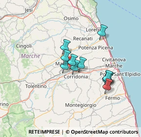 Mappa Contrada Peschiera, 62100 Macerata MC, Italia (11.02333)