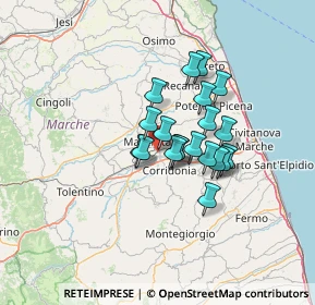 Mappa Contrada Peschiera, 62100 Macerata MC, Italia (9.4715)