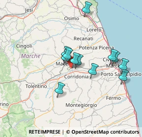 Mappa Contrada Peschiera, 62100 Macerata MC, Italia (12.19083)