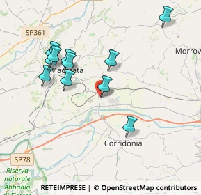 Mappa Via Moretti Primo e Giovanni, 62100 Piediripa MC, Italia (3.85636)