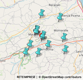 Mappa Via Moretti Primo e Giovanni, 62100 Piediripa MC, Italia (5.47643)