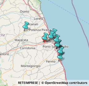 Mappa Contrada Piane di Chienti, 62010 Montecosaro MC, Italia (9.45)