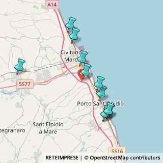 Mappa Autostrada Adriatica, 63821 Porto Sant'Elpidio FM, Italia (3.94727)