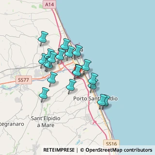 Mappa Autostrada Adriatica, 63821 Porto Sant'Elpidio FM, Italia (3.019)