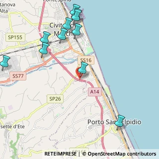 Mappa Autostrada Adriatica, 63821 Porto Sant'Elpidio FM, Italia (2.72091)
