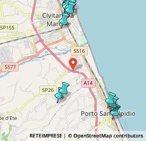 Mappa Autostrada Adriatica, 63821 Porto Sant'Elpidio FM, Italia (2.93933)