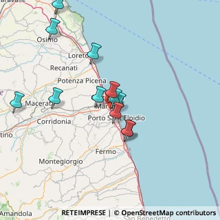 Mappa Autostrada Adriatica, 63821 Porto Sant'Elpidio FM, Italia (17.72286)