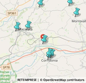 Mappa Via Domenico Concordia, 62100 Piediripa MC, Italia (5.50455)