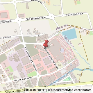 Mappa Via Giovan Battista Velluti, 36, 62100 Macerata, Macerata (Marche)