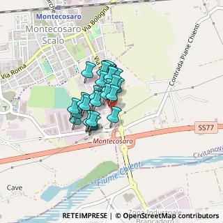 Mappa Via Cluana, 62010 Montecosaro MC, Italia (0.25)