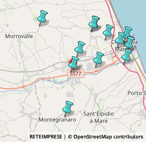 Mappa Via Cluana, 62010 Montecosaro MC, Italia (4.47667)