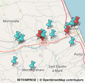 Mappa Via Cluana, 62010 Montecosaro MC, Italia (4.16938)