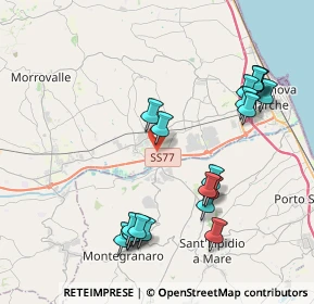 Mappa Via Cluana, 62010 Montecosaro MC, Italia (4.5085)