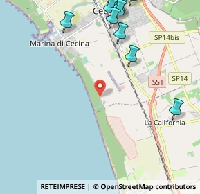 Mappa Via della Pineta, 57023 Cecina LI, Italia (3.01667)