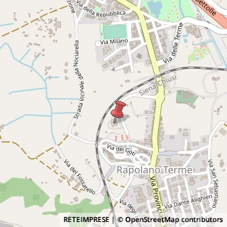 Mappa Via Subborgo Garibaldi, 25, 53040 Rapolano Terme, Siena (Toscana)