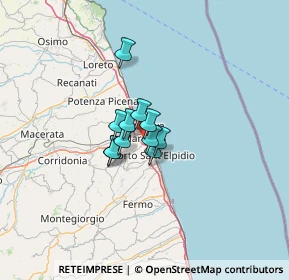 Mappa Via dell'Osteria, 63848 Petritoli FM, Italia (6.56727)