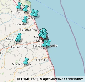 Mappa Via dell'Osteria, 63848 Petritoli FM, Italia (11.57)