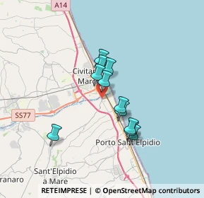 Mappa Via dell'Osteria, 63848 Petritoli FM, Italia (2.61364)