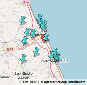 Mappa Via dell'Osteria, 63848 Petritoli FM, Italia (3.30667)