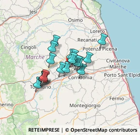 Mappa Via Massimo D'Azeglio, 62100 Macerata MC, Italia (9.18389)