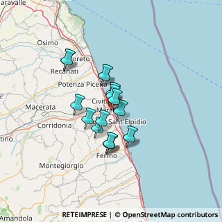 Mappa CC CEETRUS, 63821 Porto Sant'Elpidio FM, Italia (9.73)