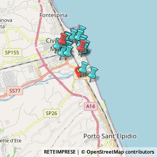 Mappa Auchan, 63821 Porto Sant'Elpidio FM, Italia (1.5235)