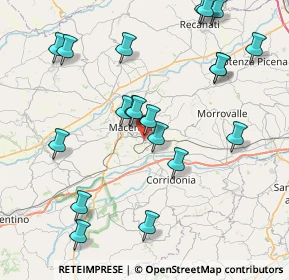 Mappa SP Maceratese, 62100 Macerata MC, Italia (9.2255)