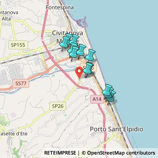Mappa Via Fratte, 63821 Sant'Elpidio a Mare FM, Italia (1.37083)