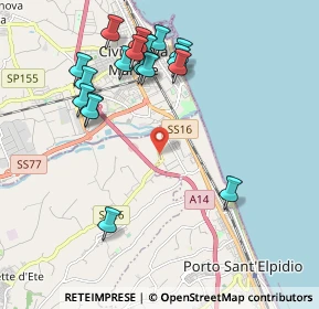 Mappa Via Fratte, 63821 Sant'Elpidio a Mare FM, Italia (2.21684)