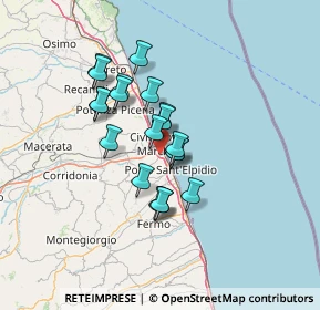Mappa Via Fratte, 63821 Sant'Elpidio a Mare FM, Italia (10.6245)