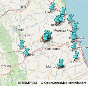 Mappa Montecassiano, 62100 Macerata MC, Italia (15.8695)