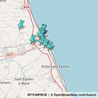 Mappa Centro Vacanze La Risacca, 63821 Porto Sant'Elpidio FM, Italia (2.62545)