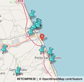 Mappa Centro Vacanze La Risacca, 63821 Porto Sant'Elpidio FM, Italia (4.70929)