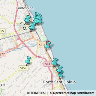 Mappa Centro Vacanze La Risacca, 63821 Porto Sant'Elpidio FM, Italia (2.33733)