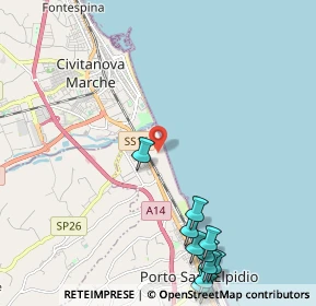 Mappa Centro Vacanze La Risacca, 63821 Porto Sant'Elpidio FM, Italia (3.03455)
