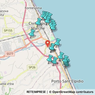 Mappa Via Mar Rosso, 63821 Porto Sant'Elpidio FM, Italia (1.8675)