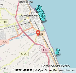 Mappa Via Mar Rosso, 63821 Porto Sant'Elpidio FM, Italia (2.07818)