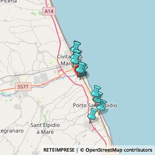 Mappa Via Mar Rosso, 63821 Porto Sant'Elpidio FM, Italia (2.36364)