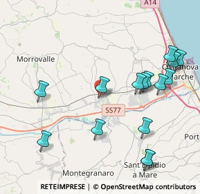 Mappa Via Eugenio Montale, 62010 Montecosaro MC, Italia (4.77267)