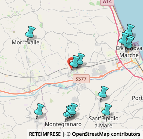 Mappa Via Eugenio Montale, 62010 Montecosaro MC, Italia (5.24769)
