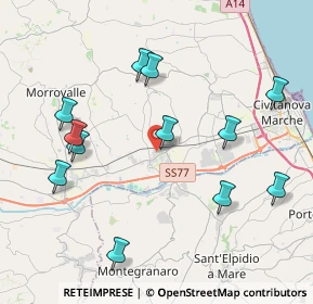 Mappa Via XVI Marzo, 62010 Montecosaro MC, Italia (4.52)